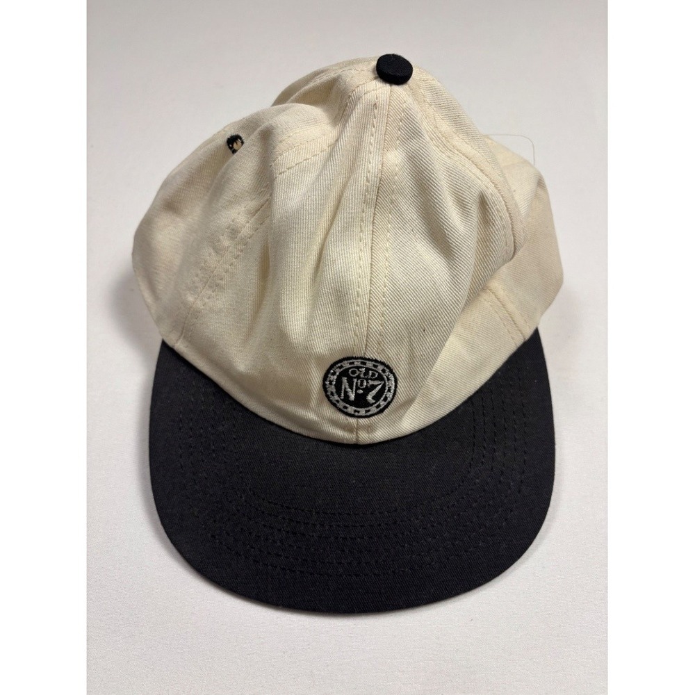 Jack Daniel's Old No 7 Men's Baseball Cap Cream Black USA Made Strapback